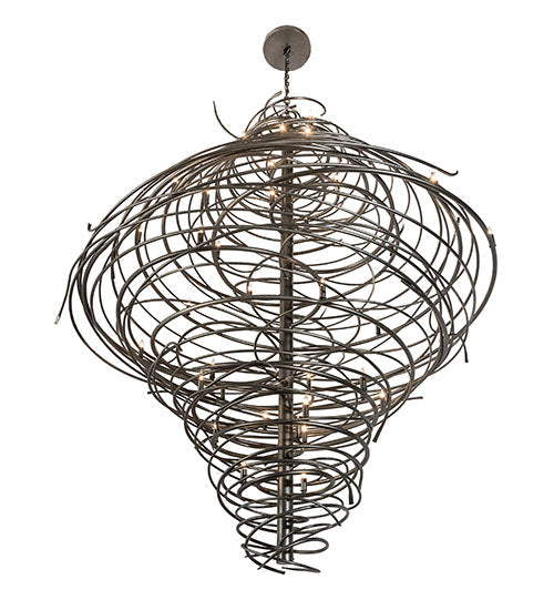 Meyda Lighting Cyclone 72" 36-Light Cosmic Silver Vein Chandelier
