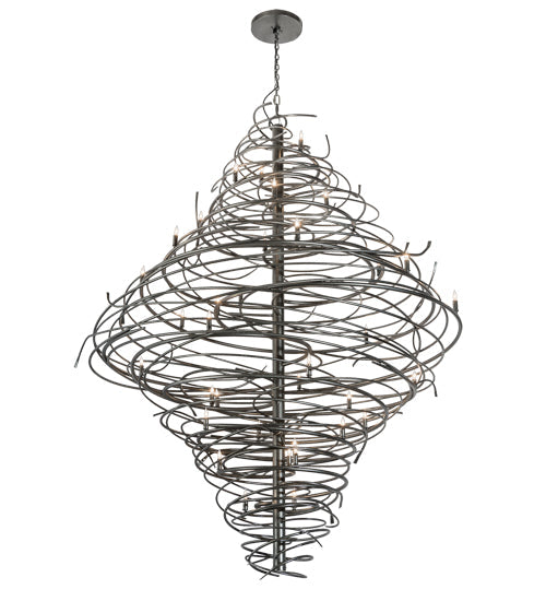 Meyda Lighting Cyclone 72" 36-Light Cosmic Silver Vein Chandelier