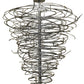 Meyda Lighting Cyclone 73" 36-Light Pewter Chandelier With Faux Candlelight