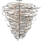 Meyda Lighting Cyclone 73" 36-Light Pewter Chandelier With Faux Candlelight