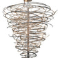 Meyda Lighting Cyclone 73" 36-Light Pewter Chandelier With Faux Candlelight