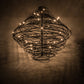 Meyda Lighting Cyclone 79" 36-Light Black & Silver Overspray Chandelier
