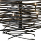 Meyda Lighting Cyclone 79" 36-Light Black & Silver Overspray Chandelier