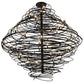 Meyda Lighting Cyclone 79" 36-Light Black & Silver Overspray Chandelier