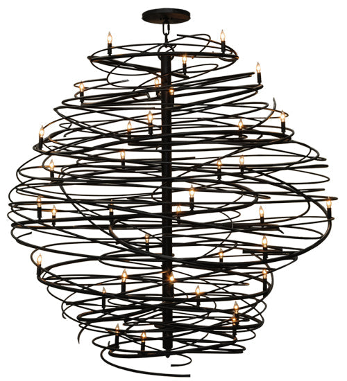 Meyda Lighting Cyclone 79" 36-Light Textured Black Chandelier