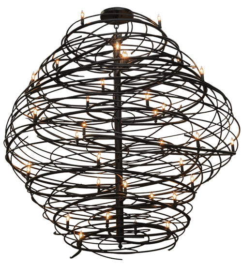 Meyda Lighting Cyclone 79" 36-Light Textured Black Chandelier