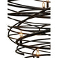Meyda Lighting Cyclone 79" 36-Light Textured Black Chandelier