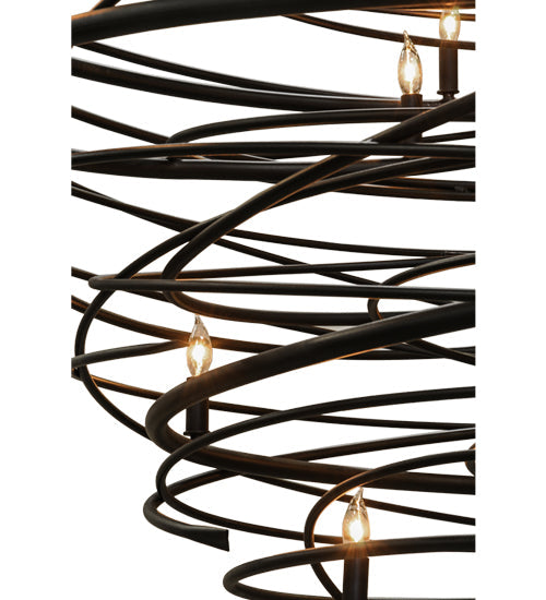 Meyda Lighting Cyclone 79" 36-Light Textured Black Chandelier