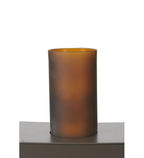 Meyda Lighting Cylindre 3" Frosted Matte Amber Shade Glass