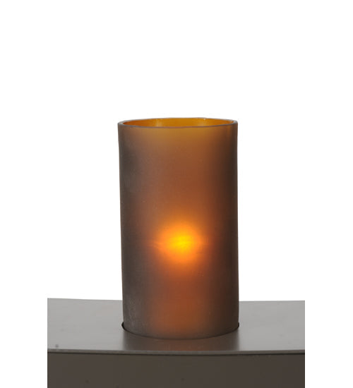 Meyda Lighting Cylindre 3" Frosted Matte Amber Shade Glass