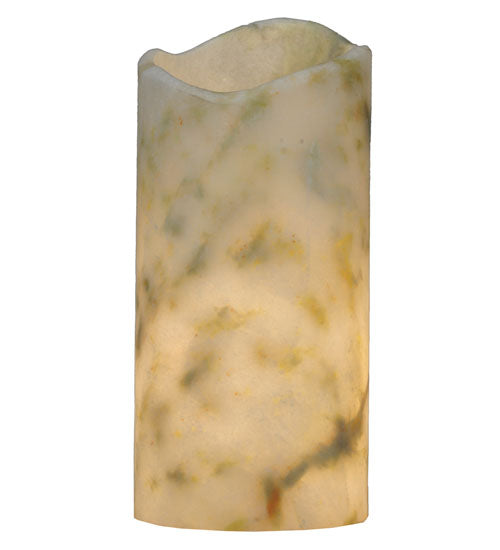 Meyda Lighting Cylindre 3" White & Light Green Jadestone Shade