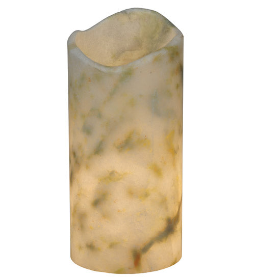 Meyda Lighting Cylindre 3" White & Light Green Jadestone Shade