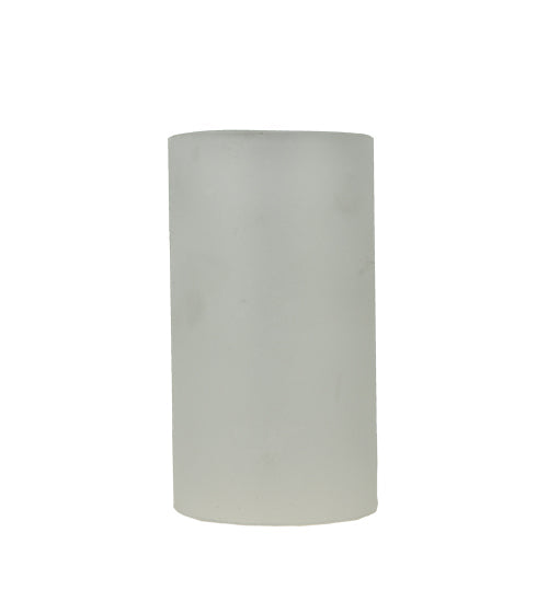 Meyda Lighting Cylindre 3"W x 6"H Frosted White Shade Glass