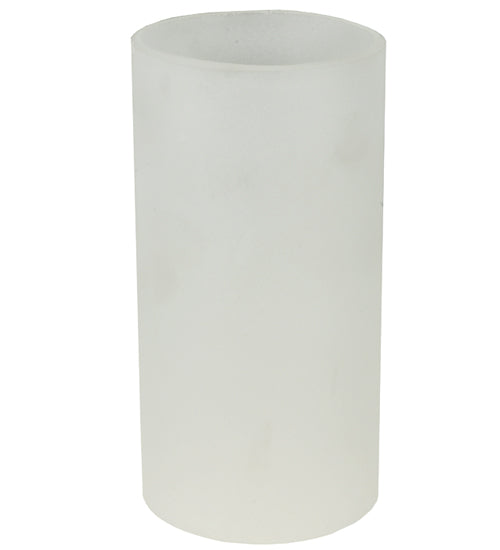 Meyda Lighting Cylindre 3"W x 6"H Frosted White Shade Glass