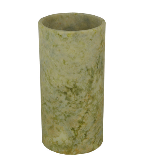 Meyda Lighting Cylindre 4" Light Green & White Jadestone Shade Glass