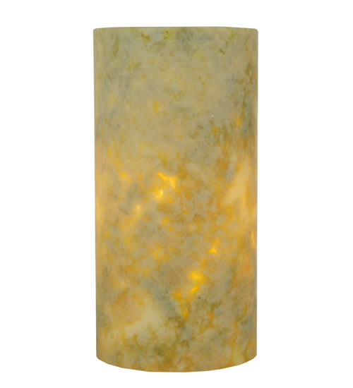 Meyda Lighting Cylindre 4" Light Green & White Jadestone Shade Glass