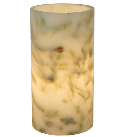 Meyda Lighting Cylindre 4" White & Light Green Jadestone Shade