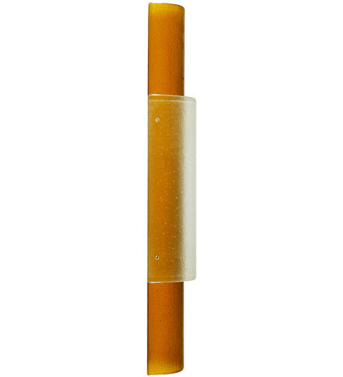 Meyda Lighting Cylindre 6"W x 30"H Amber Metro Fusion Shade Glass
