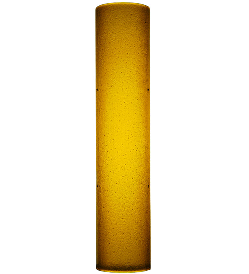 Meyda Lighting Cylindre 6"W x 30"H Amber Metro Fusion Shade Glass