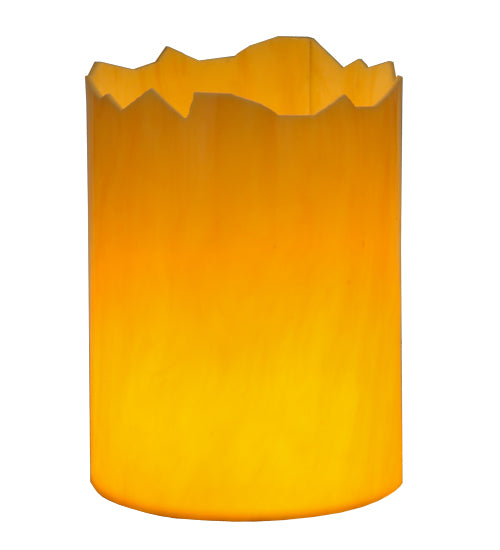 Meyda Lighting Cylindre 6"W x 8"H Amber Tawnyrock Idalight Shade Glass