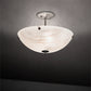 Meyda Lighting Cypola 15" 2-Light Brushed Nickel Flush Mount Light With White Angelwing Idalight Shade