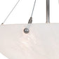 Meyda Lighting Cypola 15" 2-Light Brushed Nickel Flush Mount Light With White Angelwing Idalight Shade