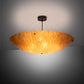Meyda Lighting Cypola 214541 36" 6-Light Mahogany Bronze Inverted Pendant Light With Ambra Siena Idalight Shade
