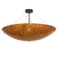 Meyda Lighting Cypola 214541 36" 6-Light Mahogany Bronze Inverted Pendant Light With Ambra Siena Idalight Shade