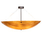 Meyda Lighting Cypola 214541 36" 6-Light Mahogany Bronze Inverted Pendant Light With Ambra Siena Idalight Shade