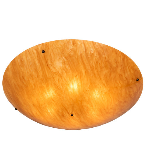 Meyda Lighting Cypola 214541 36" 6-Light Mahogany Bronze Inverted Pendant Light With Ambra Siena Idalight Shade