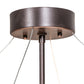 Meyda Lighting Cypola 214541 36" 6-Light Mahogany Bronze Inverted Pendant Light With Ambra Siena Idalight Shade