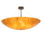 Meyda Lighting Cypola 214541 36" 6-Light Mahogany Bronze Inverted Pendant Light With Ambra Siena Idalight Shade