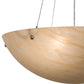 Meyda Lighting Cypola 24" 3-Light Brushed Nickel Inverted Pendant Light With Beige Sahara Taupe Idalight Shade