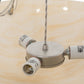 Meyda Lighting Cypola 24" 3-Light Brushed Nickel Inverted Pendant Light With Beige Sahara Taupe Idalight Shade
