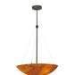 Meyda Lighting Cypola 24" 3-Light Timeless Bronze Inverted Pendant Light With Ambra Siena Idalight Shade