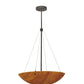 Meyda Lighting Cypola 24" 3-Light Timeless Bronze Inverted Pendant Light With Ambra Siena Idalight Shade