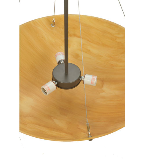 Meyda Lighting Cypola 24" 3-Light Timeless Bronze Inverted Pendant Light With Ambra Siena Idalight Shade