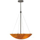 Meyda Lighting Cypola 24" 3-Light Timeless Bronze Inverted Pendant Light With Ambra Siena Idalight Shade