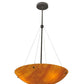 Meyda Lighting Cypola 24" 3-Light Timeless Bronze Inverted Pendant Light With Ambra Siena Idalight Shade