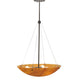 Meyda Lighting Cypola 24" 3-Light Timeless Bronze Inverted Pendant Light With Ambra Siena Idalight Shade