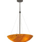 Meyda Lighting Cypola 24" 3-Light Timeless Bronze Inverted Pendant Light With Ambra Siena Idalight Shade