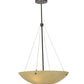 Meyda Lighting Cypola 24" 3-Light Timeless Bronze Inverted Pendant Light With Botticino Idalight Shade