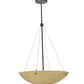 Meyda Lighting Cypola 24" 3-Light Timeless Bronze Inverted Pendant Light With Botticino Idalight Shade