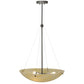 Meyda Lighting Cypola 24" 3-Light Timeless Bronze Inverted Pendant Light With Botticino Idalight Shade