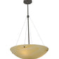 Meyda Lighting Cypola 24" 3-Light Timeless Bronze Inverted Pendant Light With Botticino Idalight Shade