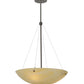 Meyda Lighting Cypola 24" 3-Light Timeless Bronze Inverted Pendant Light With Botticino Idalight Shade