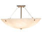 Meyda Lighting Cypola 24" 6-Light Antique Copper Semi-flush Mount Light With Beige Fleshtone Idalight Shade
