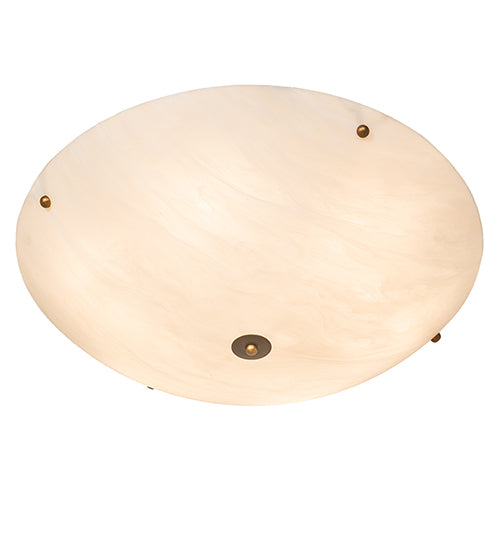 Meyda Lighting Cypola 24" 6-Light Antique Copper Semi-flush Mount Light With Beige Fleshtone Idalight Shade