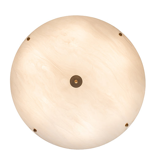 Meyda Lighting Cypola 24" 6-Light Antique Copper Semi-flush Mount Light With Beige Fleshtone Idalight Shade