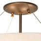 Meyda Lighting Cypola 24" 6-Light Antique Copper Semi-flush Mount Light With Beige Fleshtone Idalight Shade